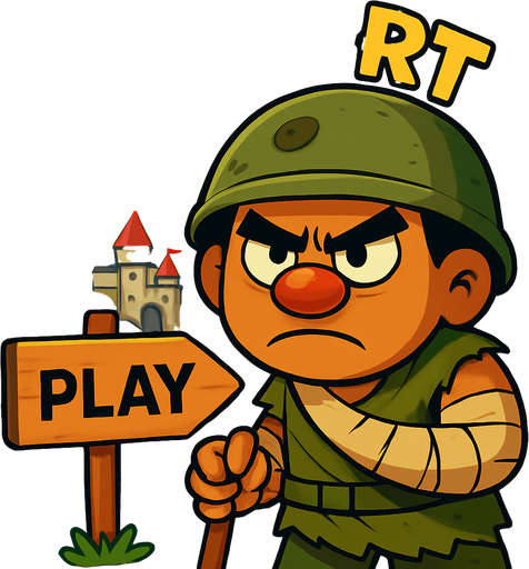 Gökyüzünü mavi yap tabelaya play yaz en üste gökyüzüne soldan sağa dogru hafif oval şekilde Lolfort yaz o harfleri için gülümseme emojisi kullan