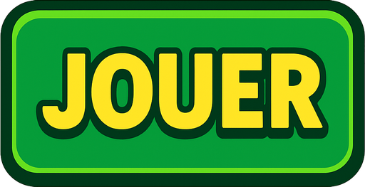 JOUER GREEN BUTTON.
In-Game asset.  2d.  High contrast.  No shadows