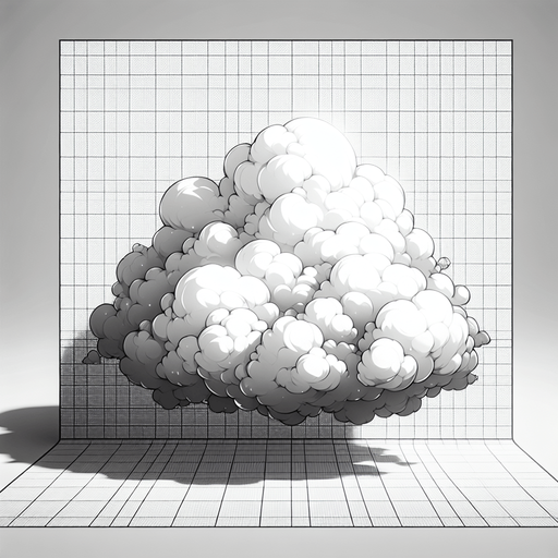 fluffy translucent cloud.
Single Game Texture.  In-Game asset.  2d.  Blank background.  High contrast.  No shadows