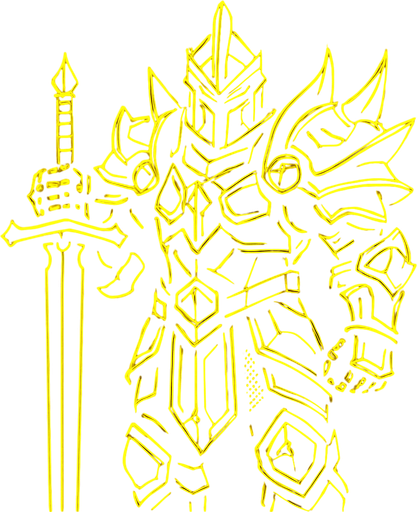 Armor grand master gold neon.
In-Game asset.  2d.  High contrast.  No shadows