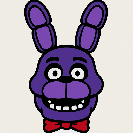 Bonnie head.
In-Game asset.  2d.  High contrast.  No shadows