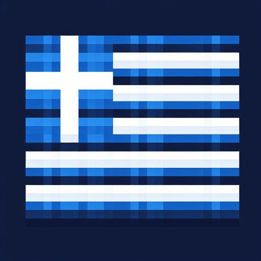 greece flag.
Single Game Texture. In-Game asset. 2d. Blank background. High contrast. No shadows.