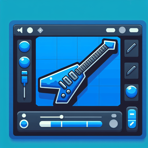 Blue Electric guitar flying v.
Single Game Texture.  In-Game asset.  2d.  Blank background.  High contrast.  No shadows