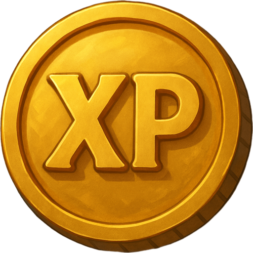 XP point only round, no writing on and around it