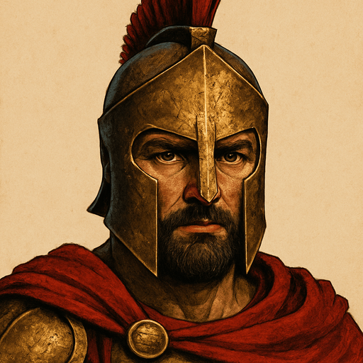 a realistic face of a spartan warrior.
In-Game asset.  2d.  High contrast.  No shadows