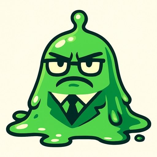 a slime boss enemy very strict.
In-Game asset.  2d.  High contrast.  No shadows