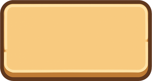 Crea un rectángulo horizontal que servirá como fondo para la visualización de los recursos (Oro, Madera, Cristales) en la interfaz de usuario. Debe estar en un estilo 2D renderizado, limpio y cartoonish, con contornos claros y colores que complementen la paleta del juego sin distraer. La perspectiva es cenital, por lo que se verá como una forma plana con sombreado sutil para darle una ligera sensación de profundidad o relieve..
In-Game asset.  2d.  High contrast.  No shadows