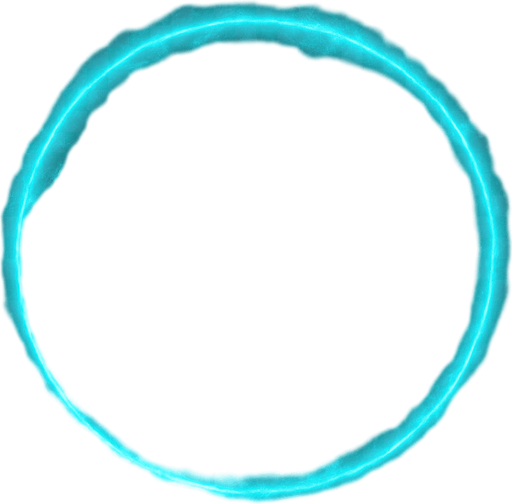 A thin expanding ring with energy distortion

```
- Outer ring: 4-6 pixels thick, bright cyan (#00FFFF)
- Inner ring: 2-3 pixels thick, white (#FFFFFF) 
- Ring thickness: Tapers from thick to thin as it expands
- Transparency: Ring itself at 80% opacity
- Background: Completely transparent
- Edge treatment: Soft anti-aliased edges, slight glow effect
- Optional: Subtle "energy crackle" texture within the ring.
In-Game asset.  2d.  High contrast.  No shadows