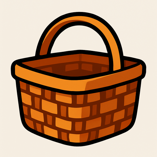 Basket.
In-Game asset.  2d.  High contrast.  No shadows