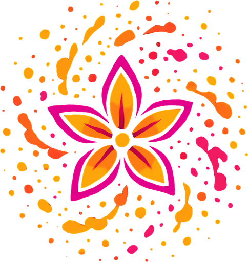 Flowery particle. Vibrant..
In-Game asset.  2d.  High contrast.  No shadows
