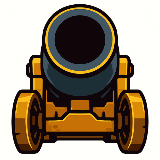cañon gigante desde frete.
In-Game asset.  2d.  High contrast.  No shadows