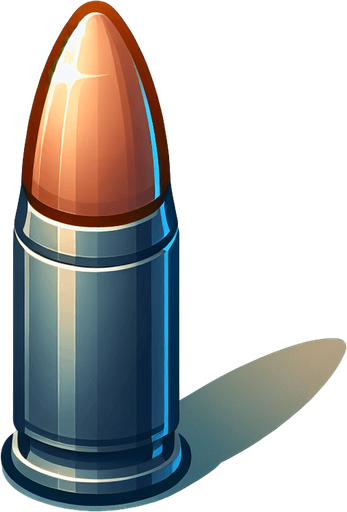 bullet. Single Game Texture. In-Game asset. 2d. Blank background. High contrast. No shadows..
Single Game Texture. In-Game asset. 2d. Blank background. High contrast. No shadows.