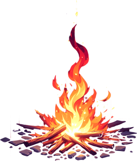 fire
Single Game Texture. In-Game asset. 2d. Blank background. High contrast. No shadows.