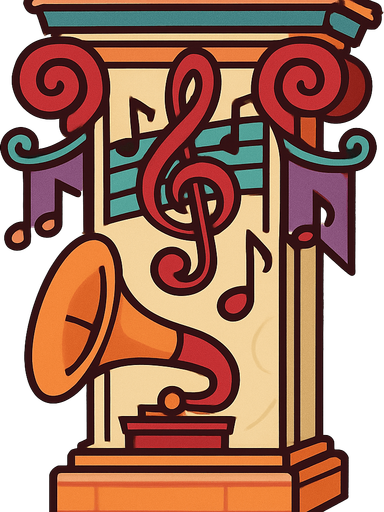 El pilar de una Sala de Conciertos Viviente.
In-Game asset.  2d.  High contrast.  No shadows