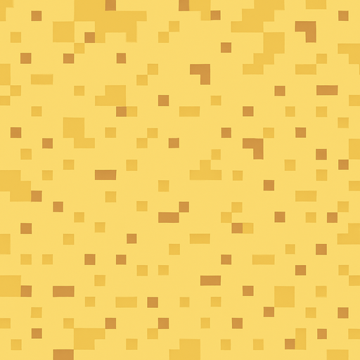 Make a 2D top down pixelated flat image of Sand.
In-Game asset.  2d.  High contrast.  No shadows