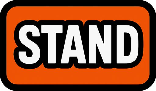 standBtn.
In-Game asset.  2d.  High contrast.  No shadows