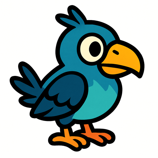 bird.
In-Game asset.  2d.  High contrast.  No shadows