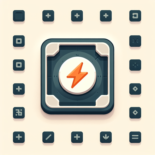 Single Game Texture. In-Game asset. 2d. flat minimalistic graphic. Boost pad with a lightning icon on the top. Top view. Blank background. High contrast. No shadows..
Single Game Texture. In-Game asset. 2d. Blank background. High contrast. No shadows.