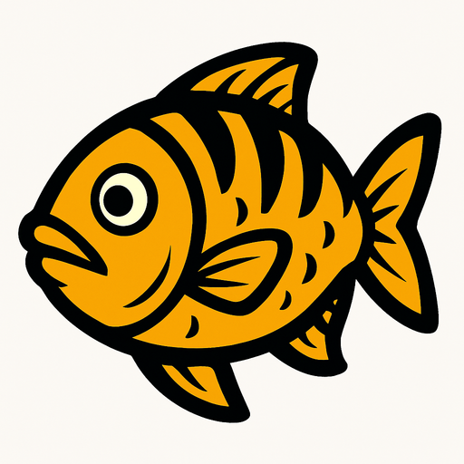 fish.
In-Game asset.  2d.  High contrast.  No shadows