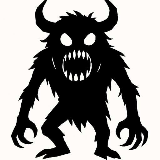 Personaje aterrador.
In-Game asset.  2d.  High contrast.  No shadows