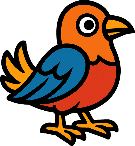 Oiseau.
In-Game asset.  2d.  High contrast.  No shadows