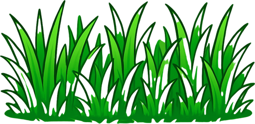 Makeup green colour background in the background and grass.
In-Game asset.  2d.  High contrast.  No shadows