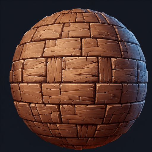 Looks like a brick or wood with shadowing..
Single Game Texture.  In-Game asset.  2d.  Blank background.  High contrast.  No shadows