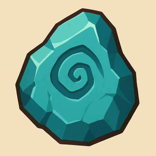 Pierre élémentaire ombre.
In-Game asset.  2d.  High contrast.  No shadows