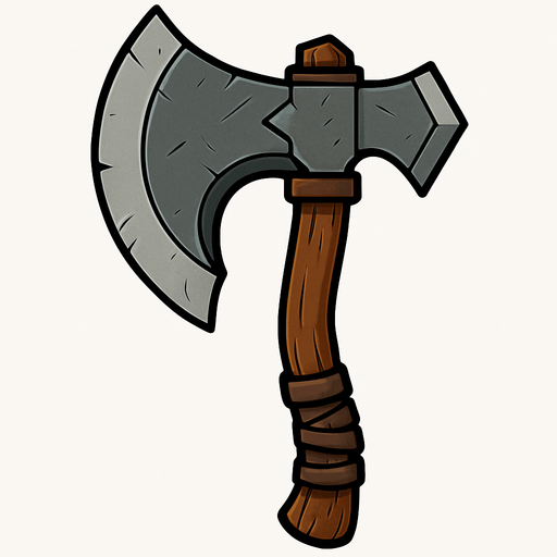 Büyük savaş baltası.
In-Game asset.  2d.  High contrast.  No shadows