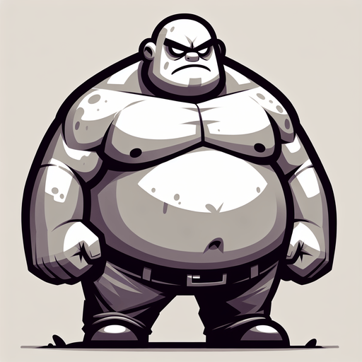 A bully.
Single Game Texture.  In-Game asset.  2d.  Blank background.  High contrast.  No shadows