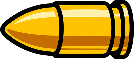 Sarı mermi olsun.
In-Game asset.  2d.  High contrast.  No shadows