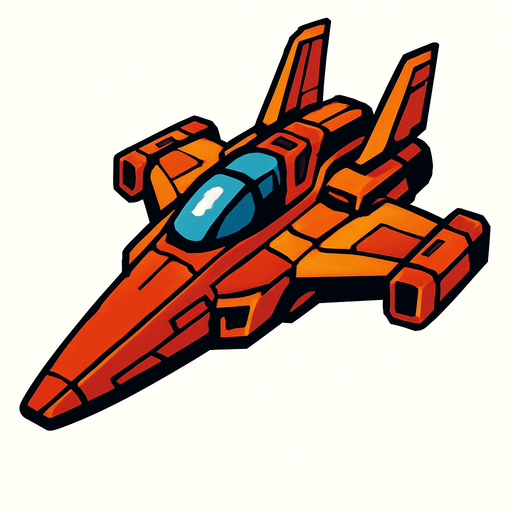 hero ship.
In-Game asset.  2d.  High contrast.  No shadows