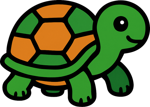 Turtle.
In-Game asset.  2d.  High contrast.  No shadows