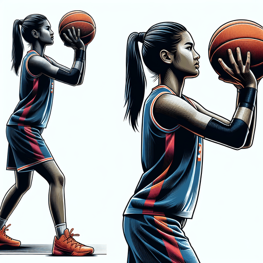 basketball player.
Single Game Texture. In-Game asset. 2d. Blank background. High contrast. No shadows.