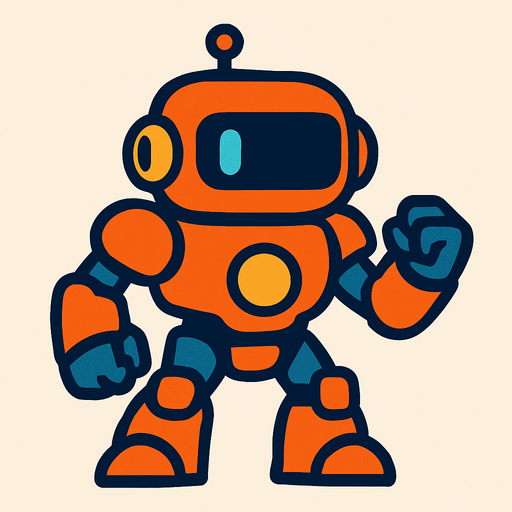 player robot.
In-Game asset.  2d.  High contrast.  No shadows