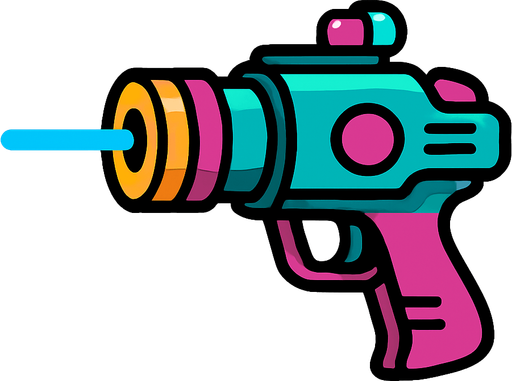 Lasergun.
In-Game asset.  2d.  High contrast.  No shadows