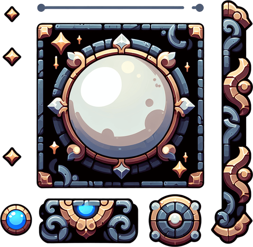 ışın yuvarlak lazer skrol.
Single Game Texture. In-Game asset. 2d. Blank background. High contrast. No shadows.