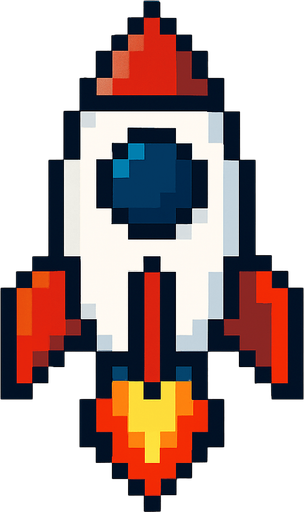 coete de pixeles.
In-Game asset.  2d.  High contrast.  No shadows