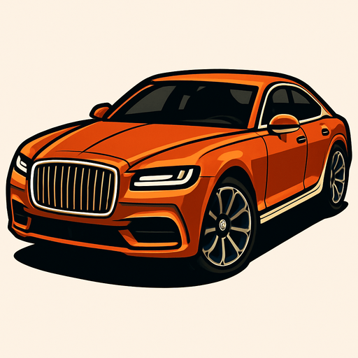 make a fancy car.
In-Game asset.  2d.  High contrast.  No shadows
