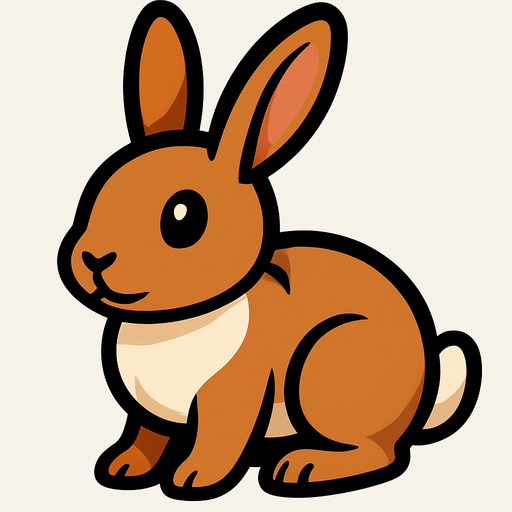 Rabbit.
In-Game asset.  2d.  High contrast.  No shadows