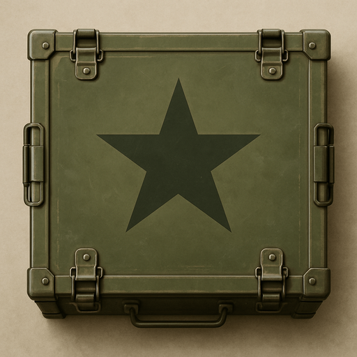 Army box,but no text needed on image. top view