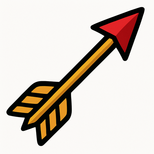 Flecha.
In-Game asset.  2d.  High contrast.  No shadows