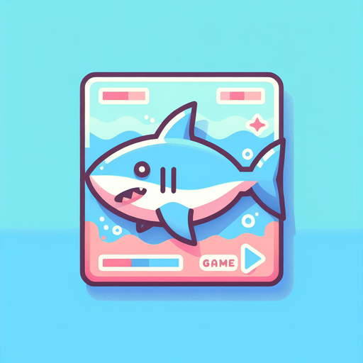 акула, постэльные цвета..
Single Game Texture.  In-Game asset.  2d.  Blank background.  High contrast.  No shadows