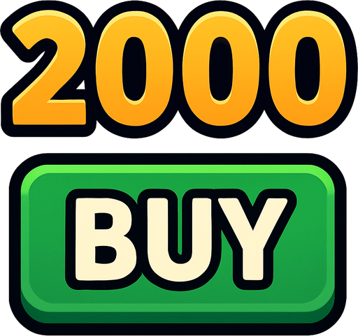 2000 sayısı ve Buy butonu.
In-Game asset.  2d.  High contrast.  No shadows