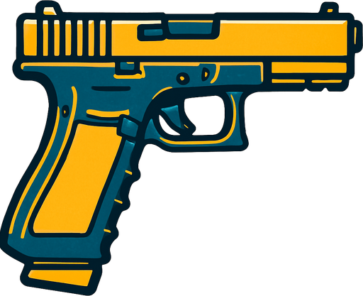 glock 18.
In-Game asset.  2d.  High contrast.  No shadows