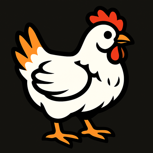 Chicken
Alive.
In-Game asset.  2d.  High contrast.  No shadows