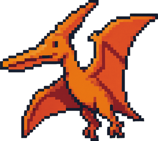 Pteranodon pixel.
In-Game asset.  2d.  High contrast.  No shadows