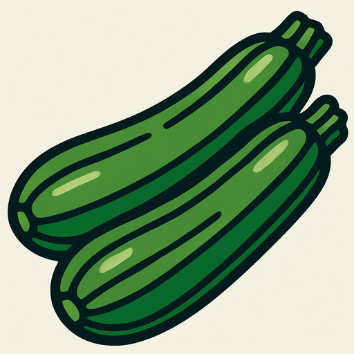 Courgettes.
In-Game asset.  2d.  High contrast.  No shadows