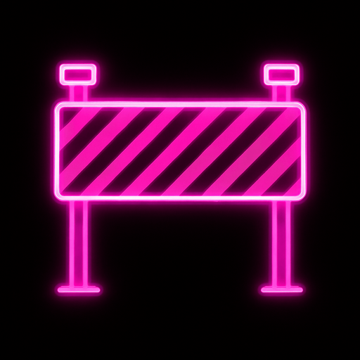 Pink Neon top down barrier
