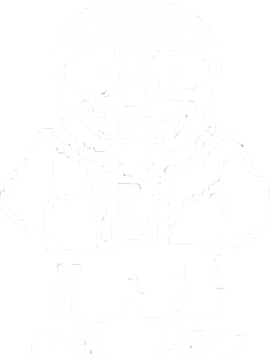 Sans Undertale.
In-Game asset.  2d.  High contrast.  No shadows